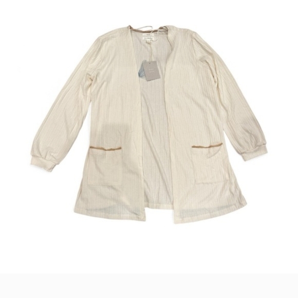 Blu Pepper Cream Cardigan and Top Set, NWT - Picture 3 of 4